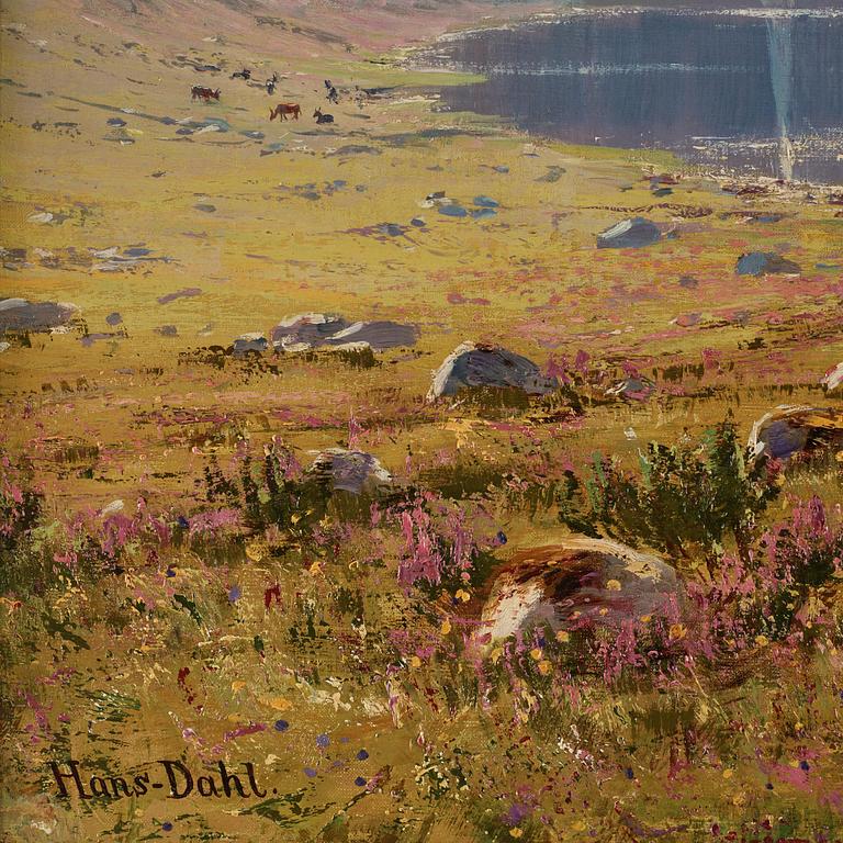 Hans Dahl, Ung kvinna i fjordlandskap.