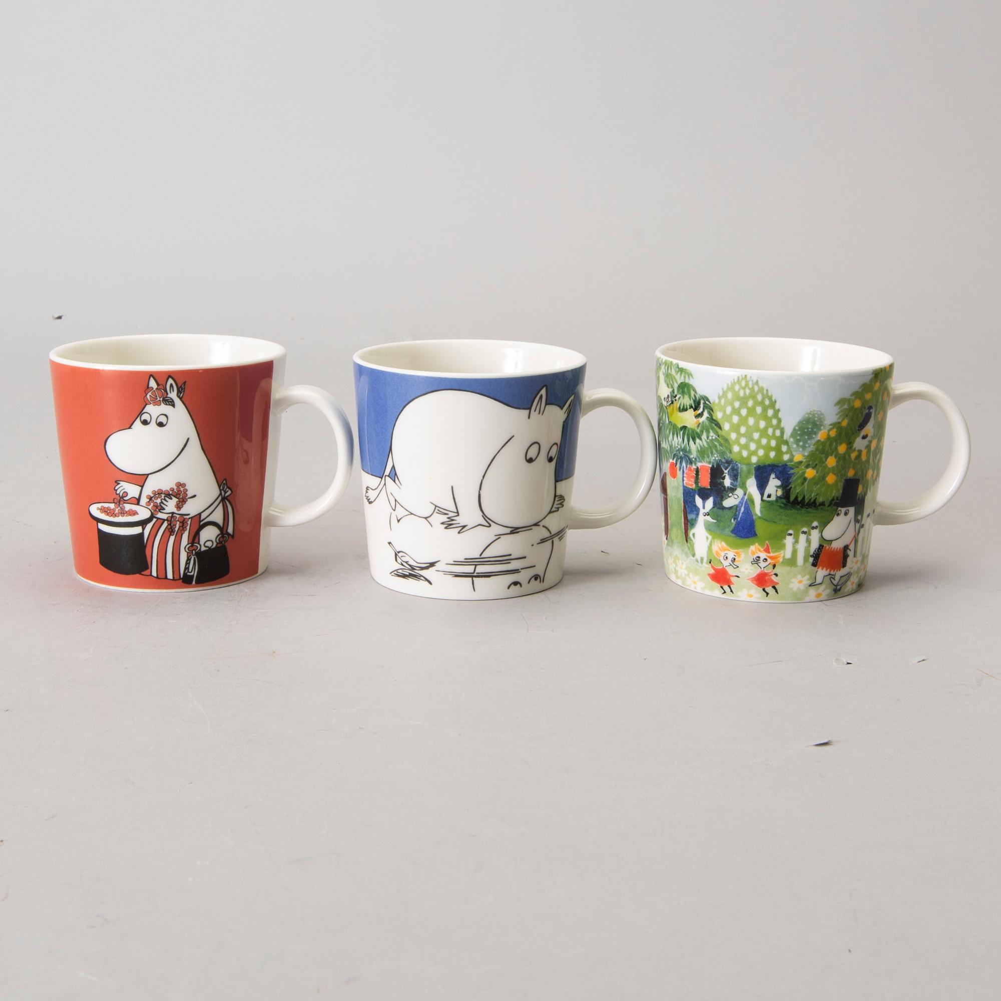 MUMIN SERVISDELAR, 19 delar, porslin, Moomin Characters, Arabia, Finland.