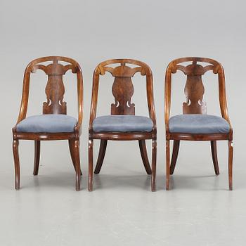 STOLAR, 3 st, sk Göteborgsstolar, 1800-tal.