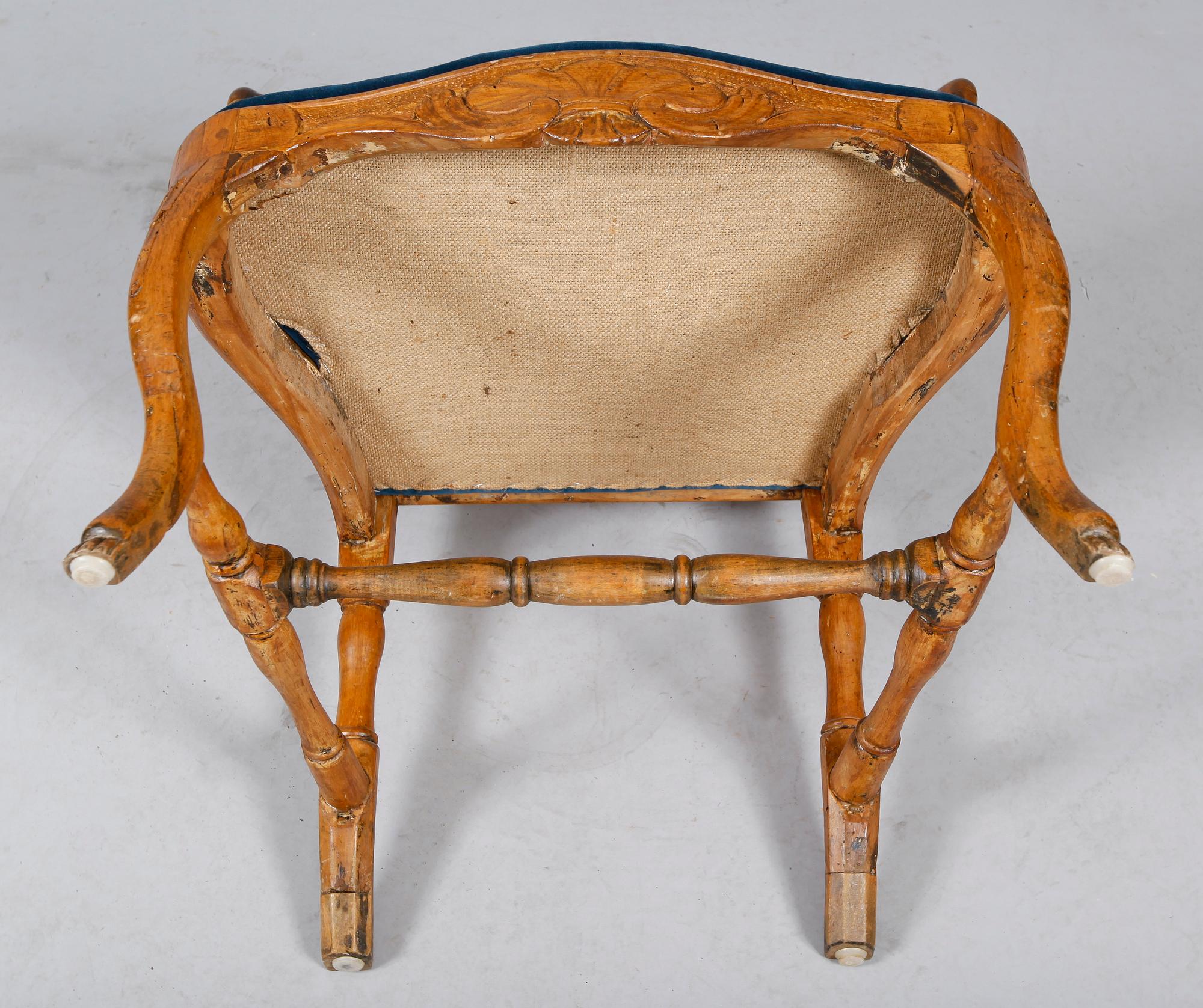 KARMSTOL, rokoko, 1700-tal.