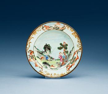 1432. A famille rose dinner plate, Qing dynasty, Qinglong (1736-95).