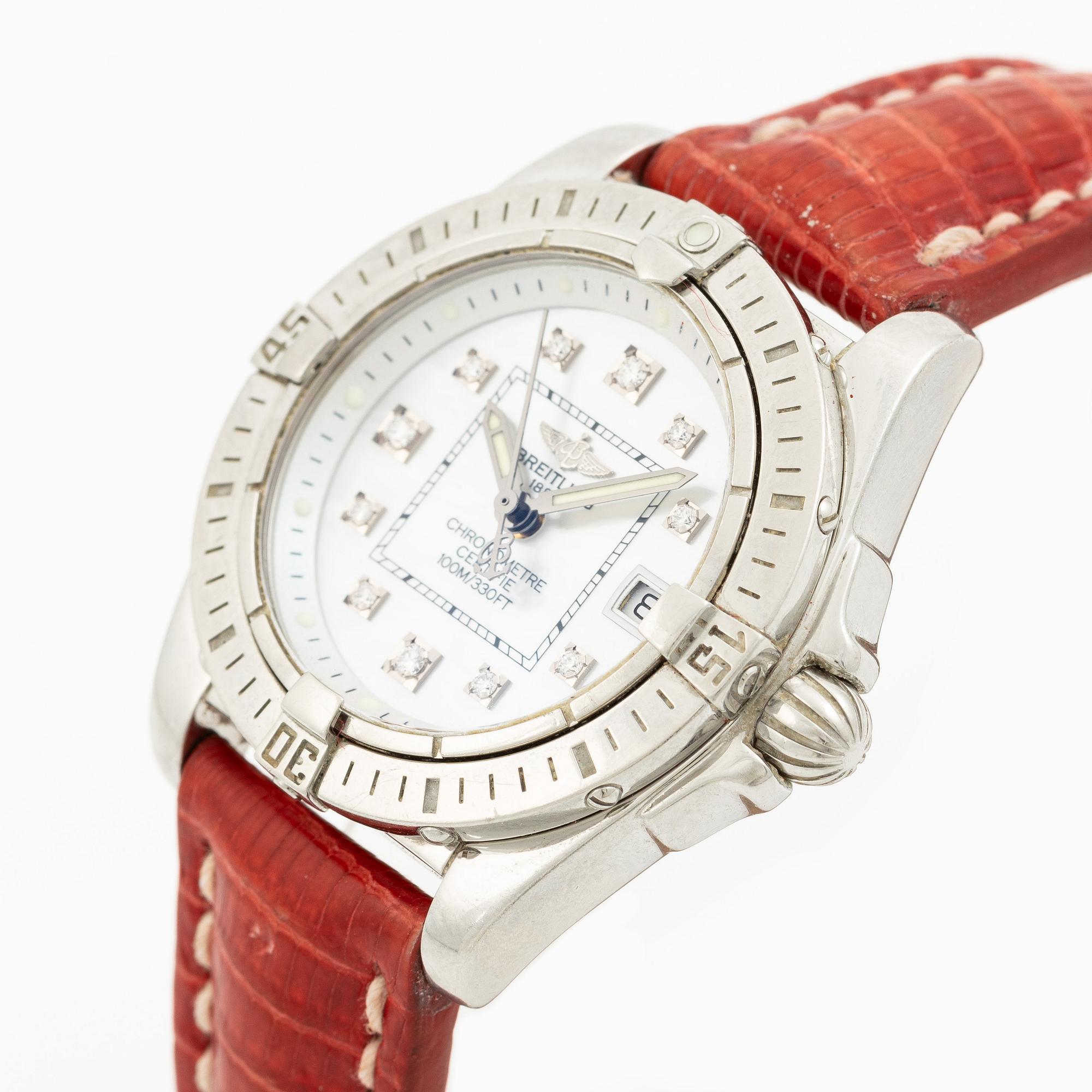 Breitling, Cockpit Lady, "MOP diamond dial", wristwatch, 31.8 mm.