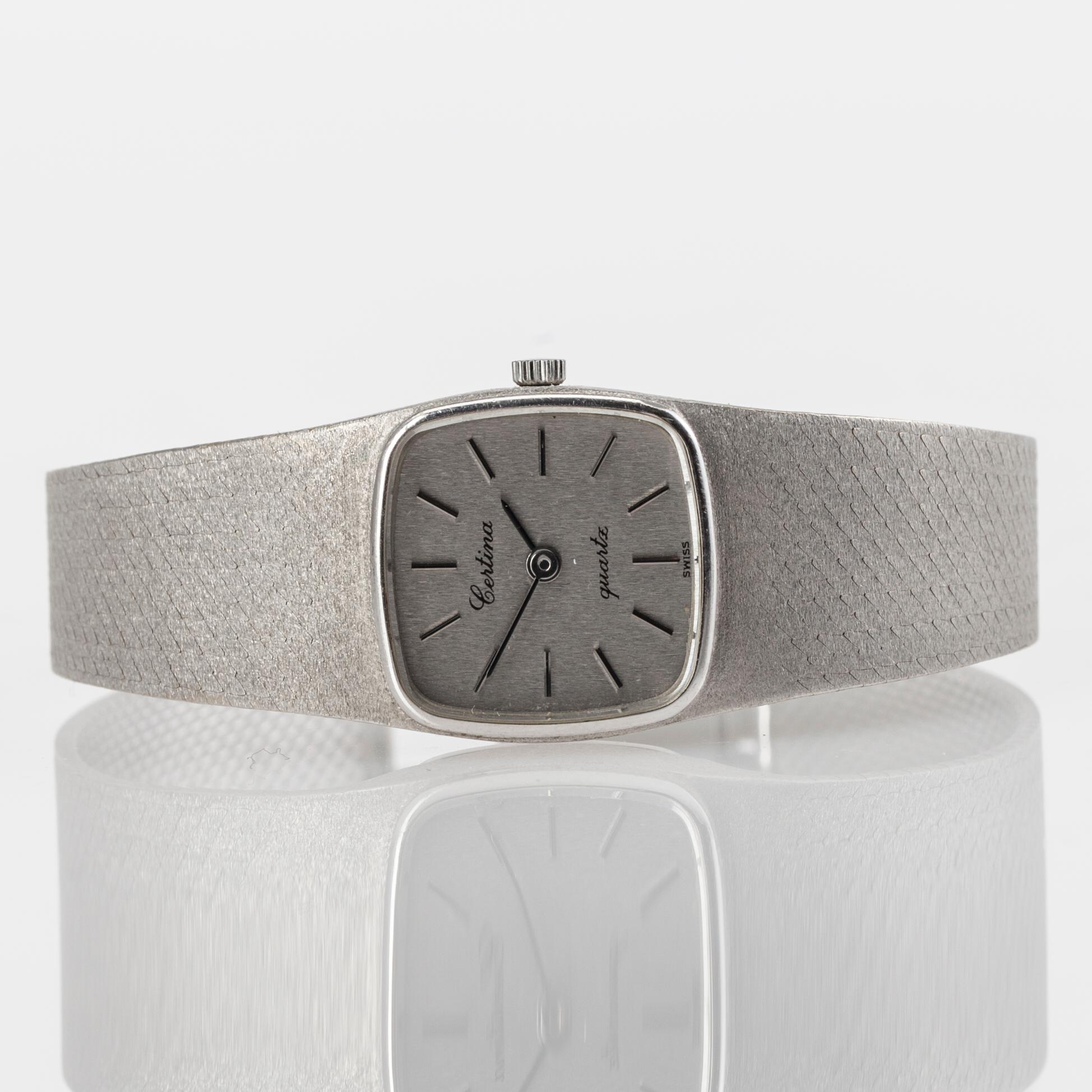 ARMBANDSUR, dam, 18K vitguld, Certina, 1960-tal. Vikt ca 36 g.