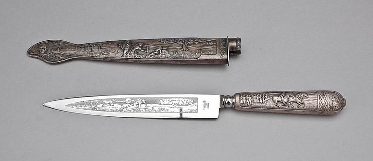 GAUCHOKNIV, silver och stål, Eberle, Argentina, 1900-tal.