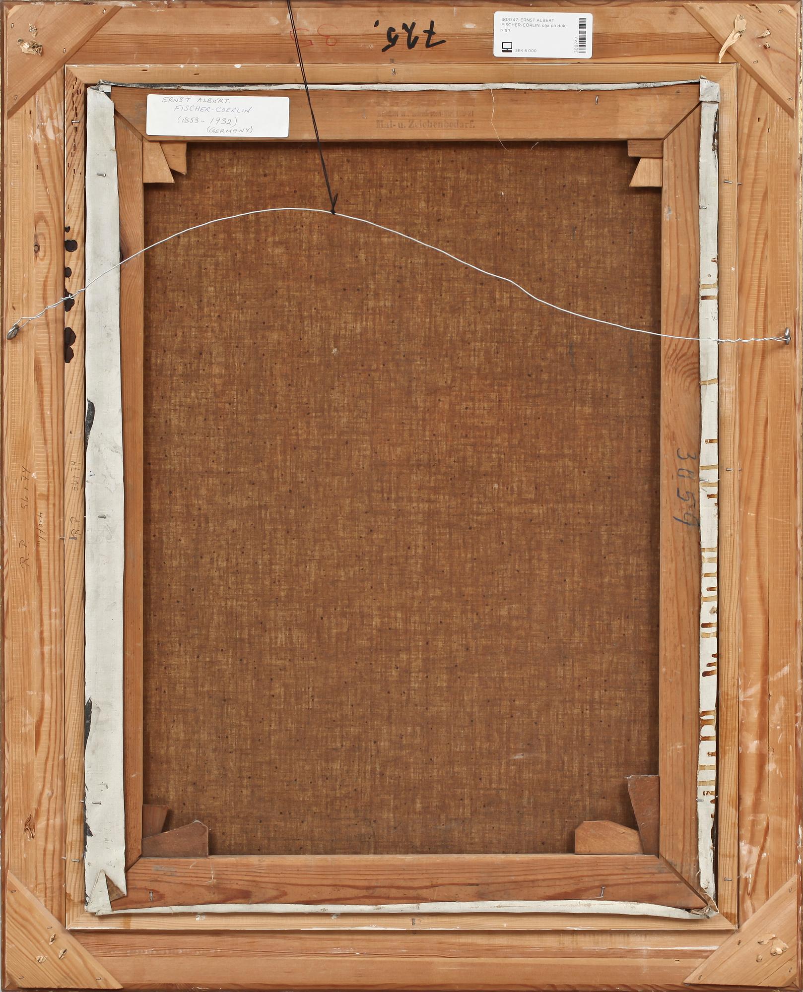 ERNST ALBERT FISCHER-CÖERLIN, olja på duk, sign.