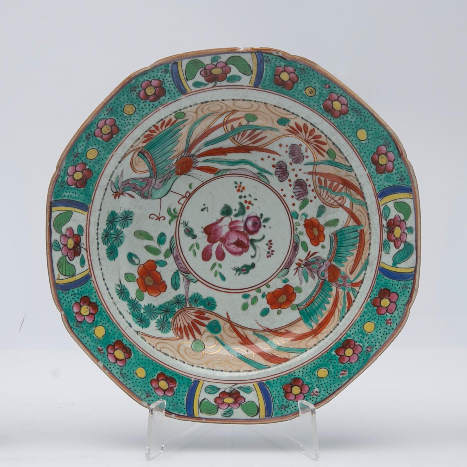 Tallrikar, 4 st, Kina, Qianlong (1736-95).