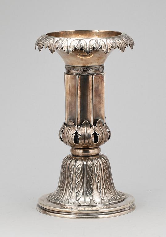 UNDERDEL TILL UPPSATSSKÅL, silver, Conrad Christian Fredrik Schröder, Köpenhamn, Danmark, 1841. Vikt ca 702g.