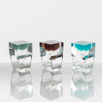 Siv Lagerström, three acrylic plastic rings, 1970s.