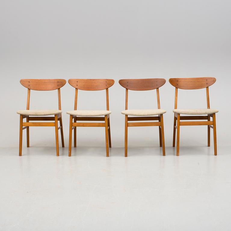 STOLAR, 4 stycken, Danmark, 1900-talets mitt.