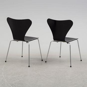 ARNE JACOBSEN, stolar, 6 st, "Sjuan", Fritz Hansen,