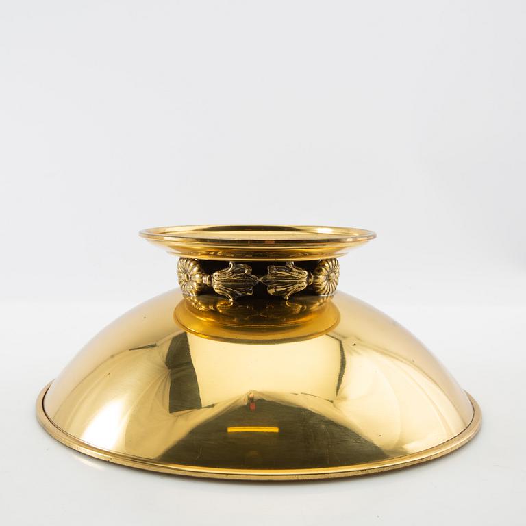 Bowl on foot "The Royal Bowl" Ystad Metall mid-20th century brass.