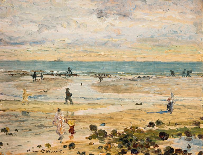 Helmer Osslund, "Strandbild" / "Stranden i Honfleur".