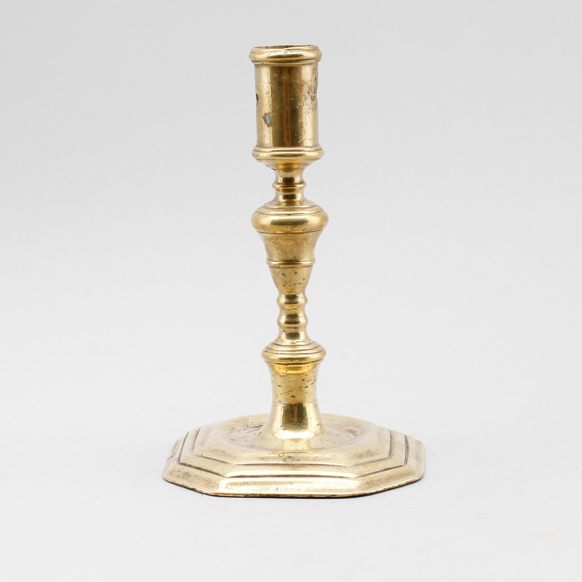 LJUSSTAKE, brons, 1600-/1700-tal.
