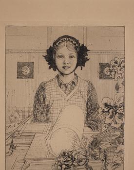 Carl Larsson, "Ung flicka".