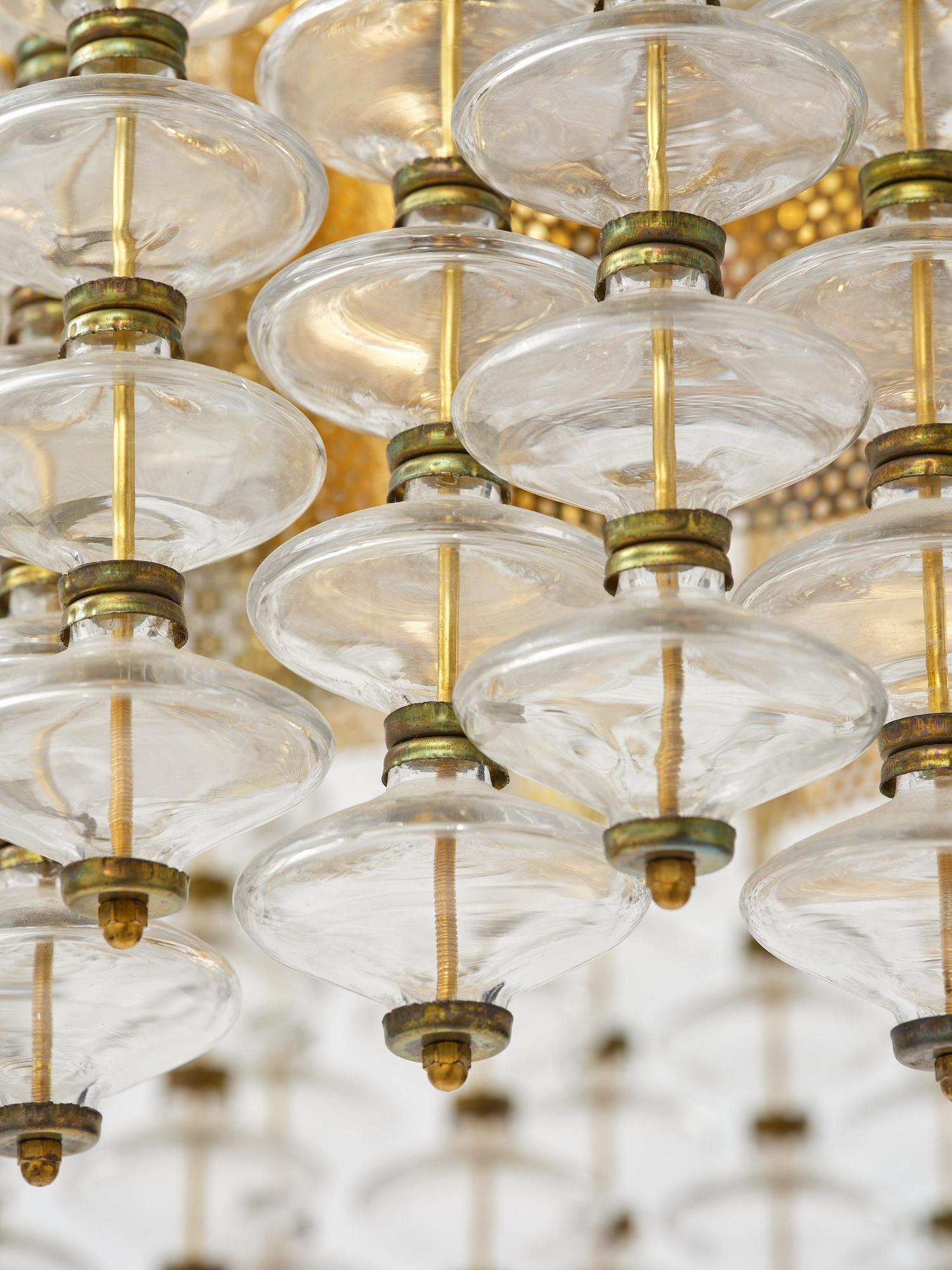 Hans-Agne Jakobsson, taklampa, "Estrella", modell "T 580", Hans-Agne Jakobsson AB, Markaryd, 1960-70-tal.