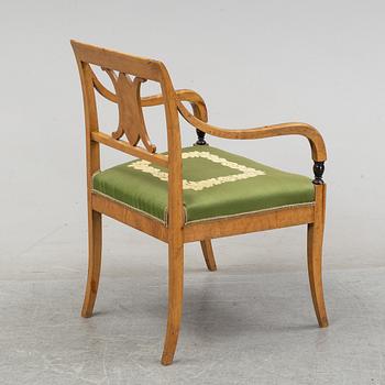 A late Gustavian style mahogany writing desk.