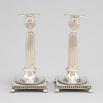 A pair of silver candlesticks from GAB, Stockholm, 1919.
