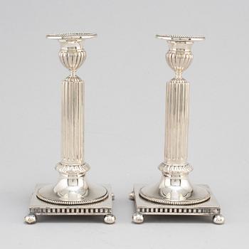 A pair of silver candlesticks from GAB, Stockholm, 1919.