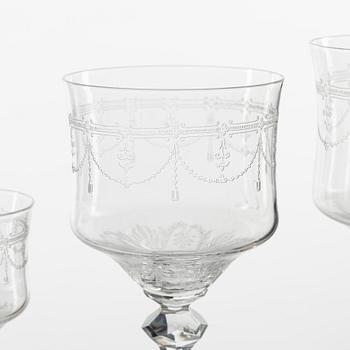 Glass service, 51 pieces (37+14), Saint Louis Anvers and Edvin Ollers, "Evy".