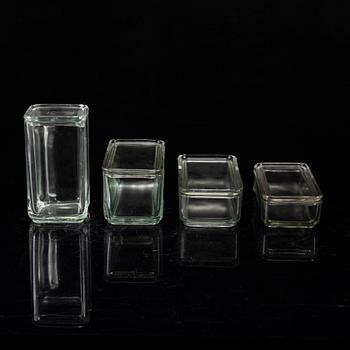 WILHELM WAGENFELD, glas, "Kubus", Vereinigte Lausitzer Glaswerke, Tyskland.