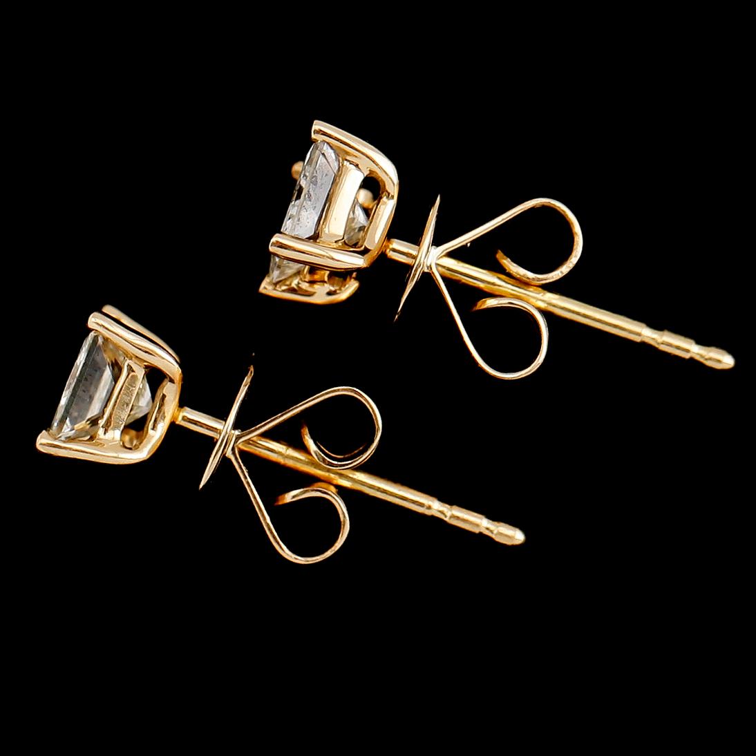 ÖRHÄNGEN, 1 par, 18 k guld, princesslipade diamanter tot 0.77 ct.