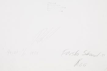 ROLF ADLERCREUTZ, silvergelatinfotografi, signerad och daterad -84, numrerad 1/1 a tergo, vintage.