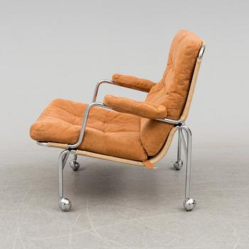 BRUNO MATHSSON, a 'Karin' tubular steel easy chair from Dux.