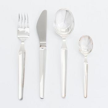 A 72-piece sterling silver cutlery set, 'Diplomat', Kultateollisuus Turku 1978.