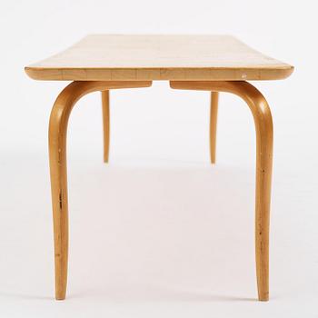 Bruno Mathsson, a birch bench/table, Firma Karl Mathsson, Värnamo, 1961.