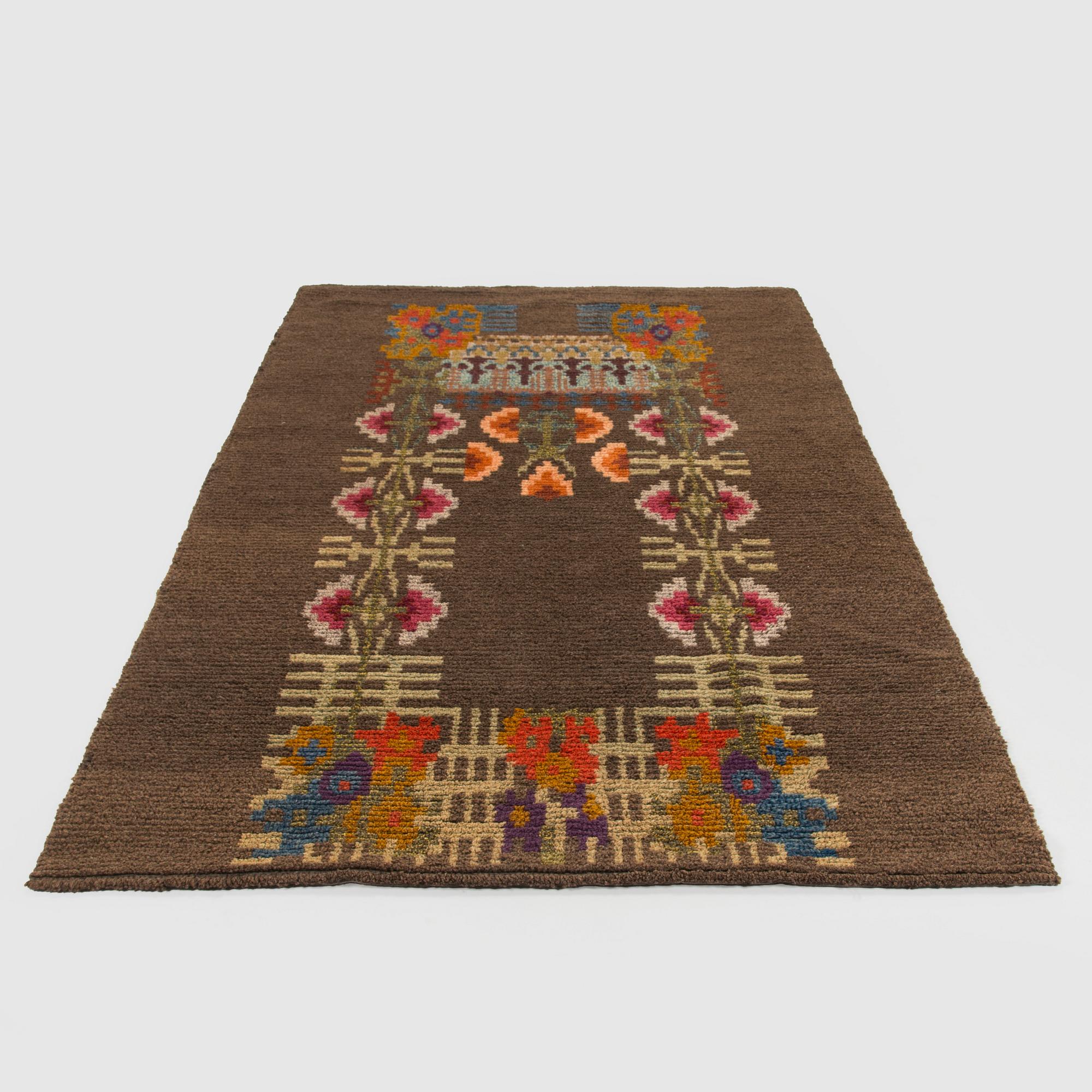Bench rug, early 20th century. Circa 235 x 125 cm.