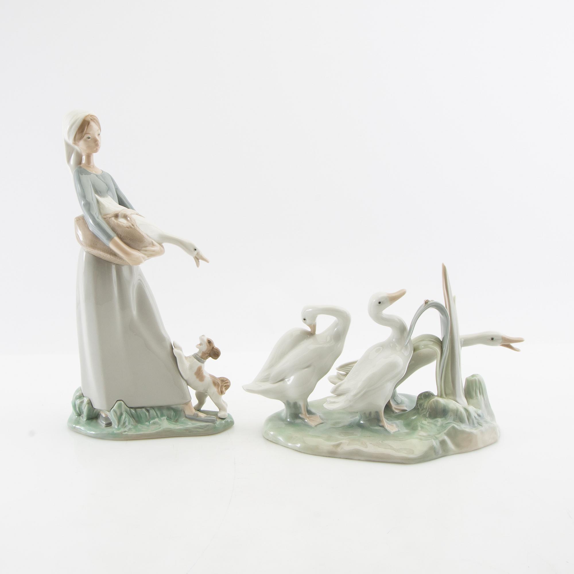 Figuriner, ett par, Lladró Spanien 1971-1974.