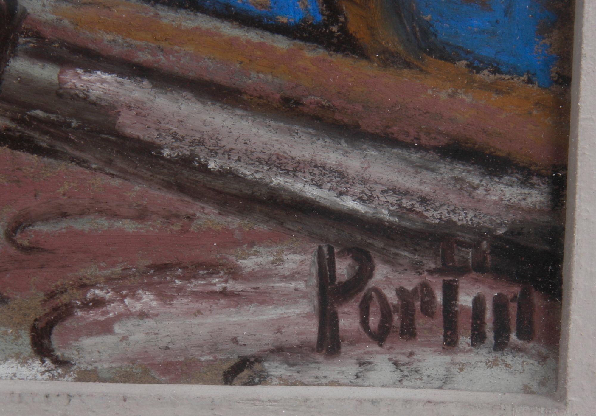 PORTIN, CHARLES, pastell, sign.