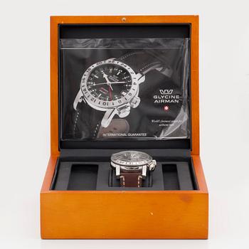 GLYCINE, Airman, World Timer (200M-660FT), wristwatch, 46 mm,