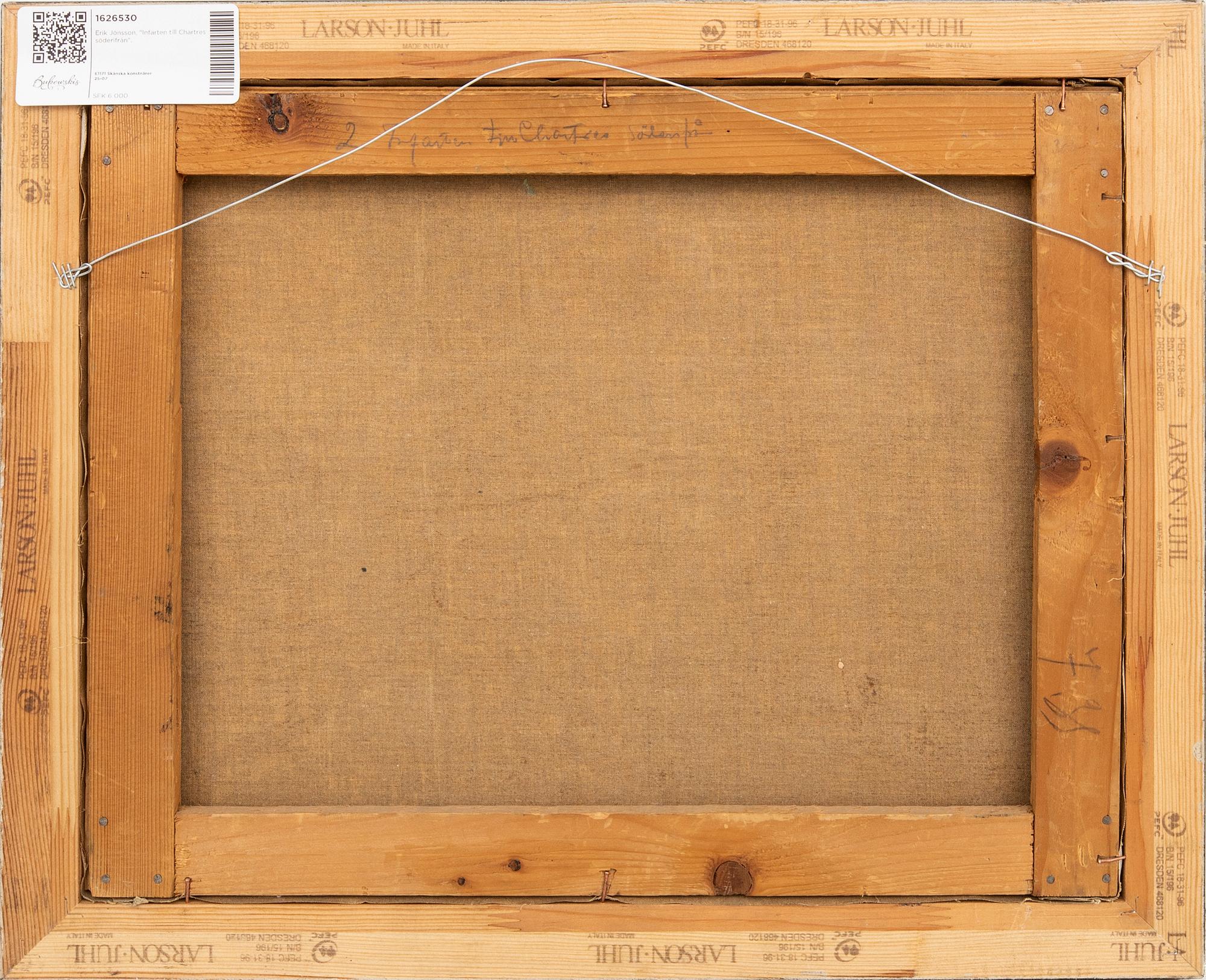 Erik Jönsson, "Infarten till Chartres söderifrån".