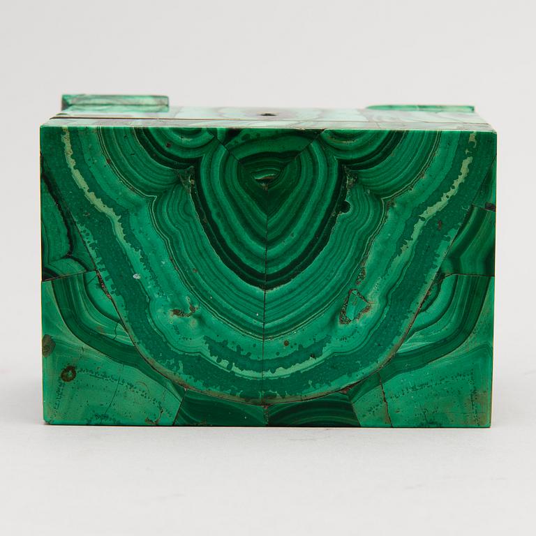 A MALACHITE BOX, Russia early 19th century.