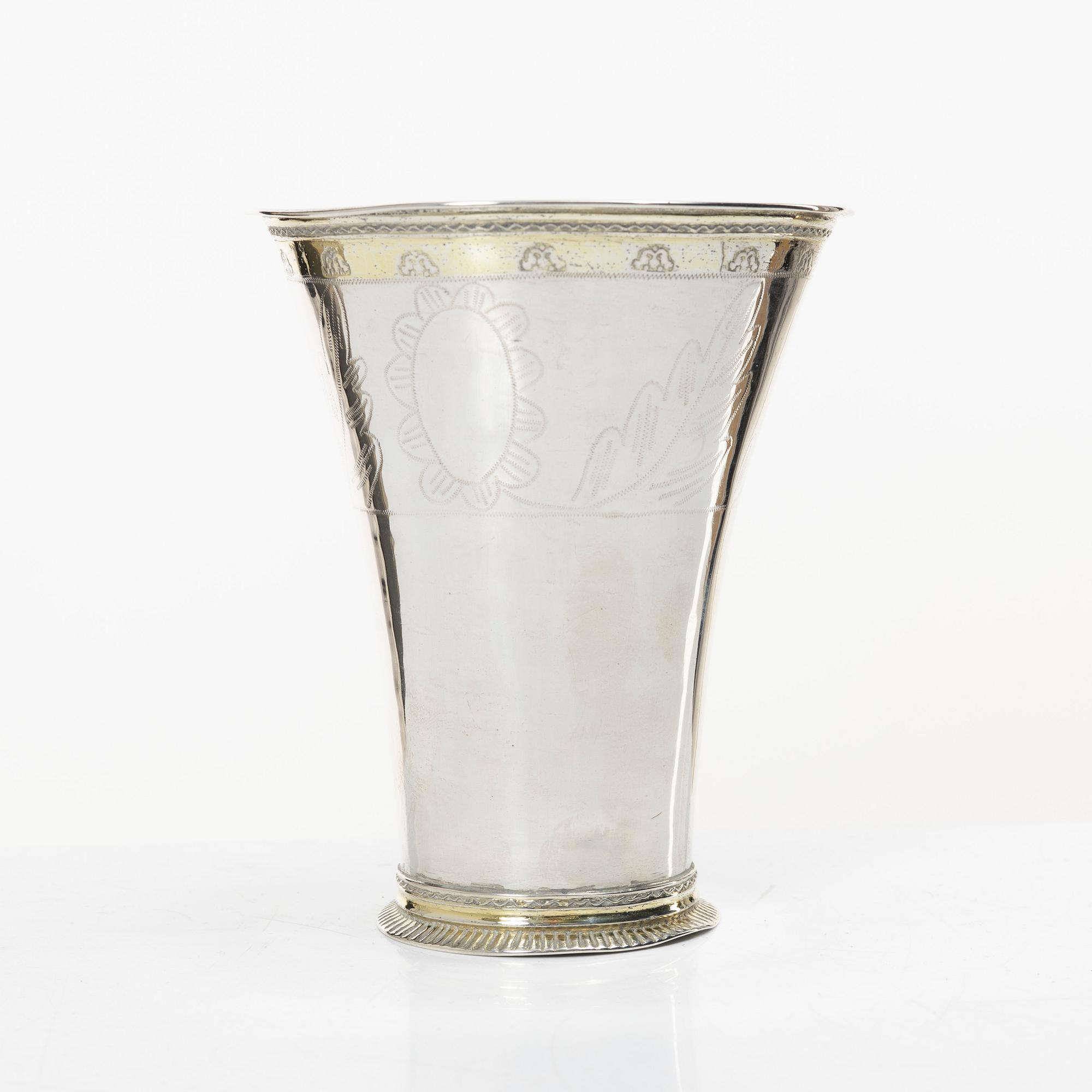 A Swedish silver beaker, mark of Carl Lindgren, Norrköping, active 1778-1789 (1790).