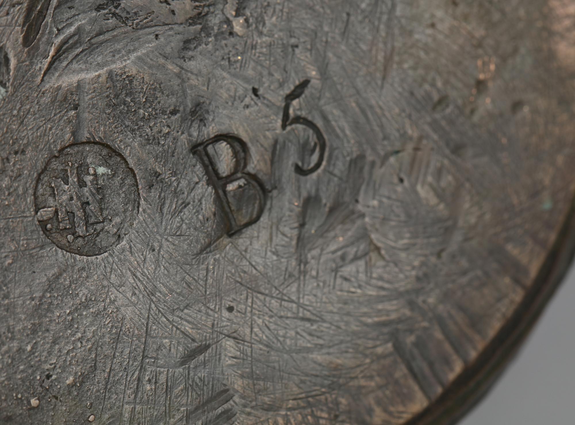 VAS, brons, jugend, Hugo Elmqvist, sign. 1900-talets början.