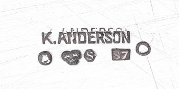 SKÅL, silver, K Andersson, Stockholm. 1920. Ca 400g.