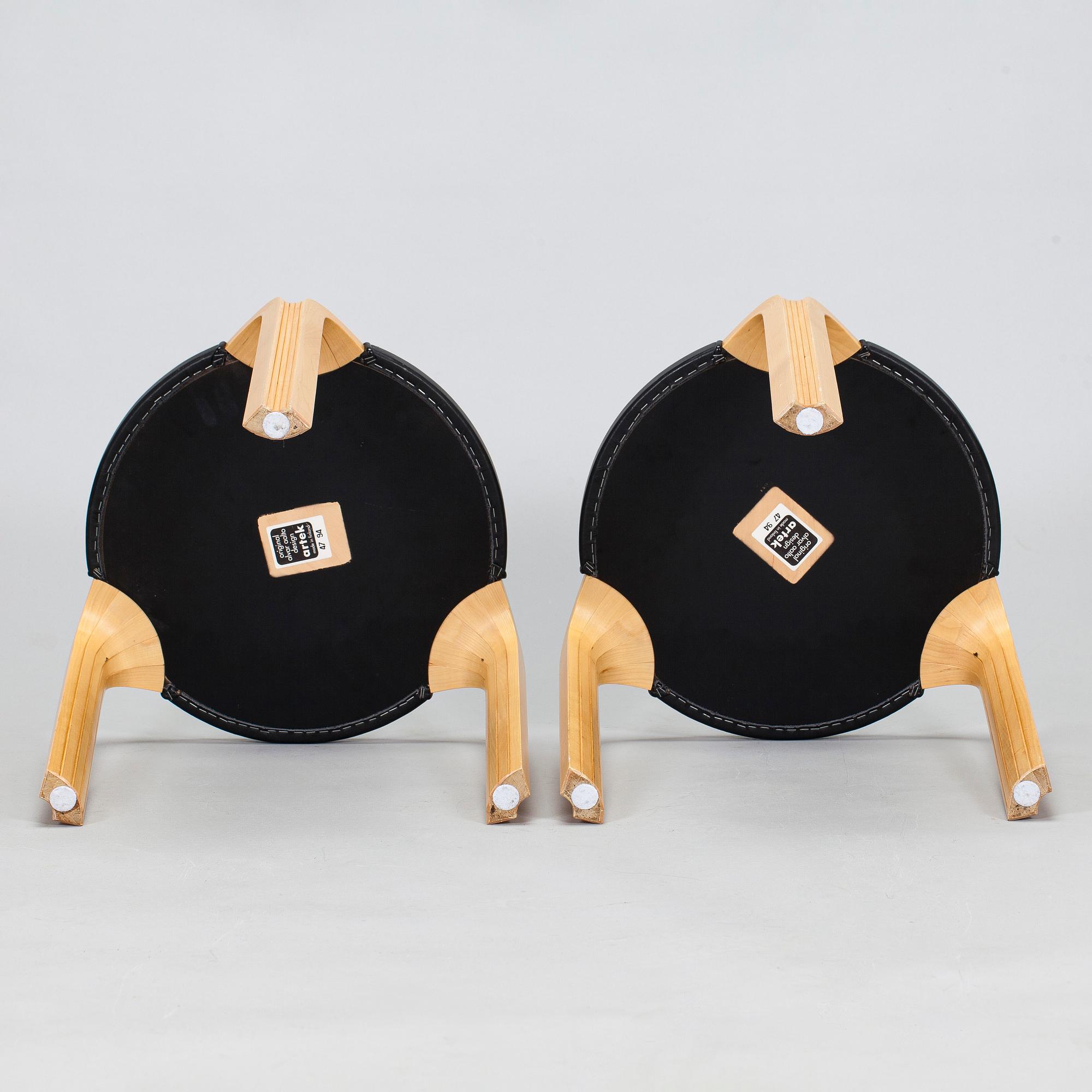 Alvar Aalto, jakkarapari, malli X600, Artek 1994.