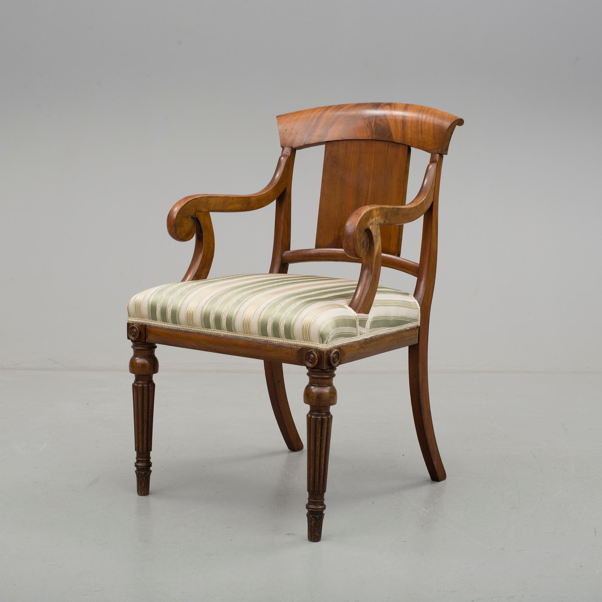 KARMSTOL, senempire, 1800-talets mitt.