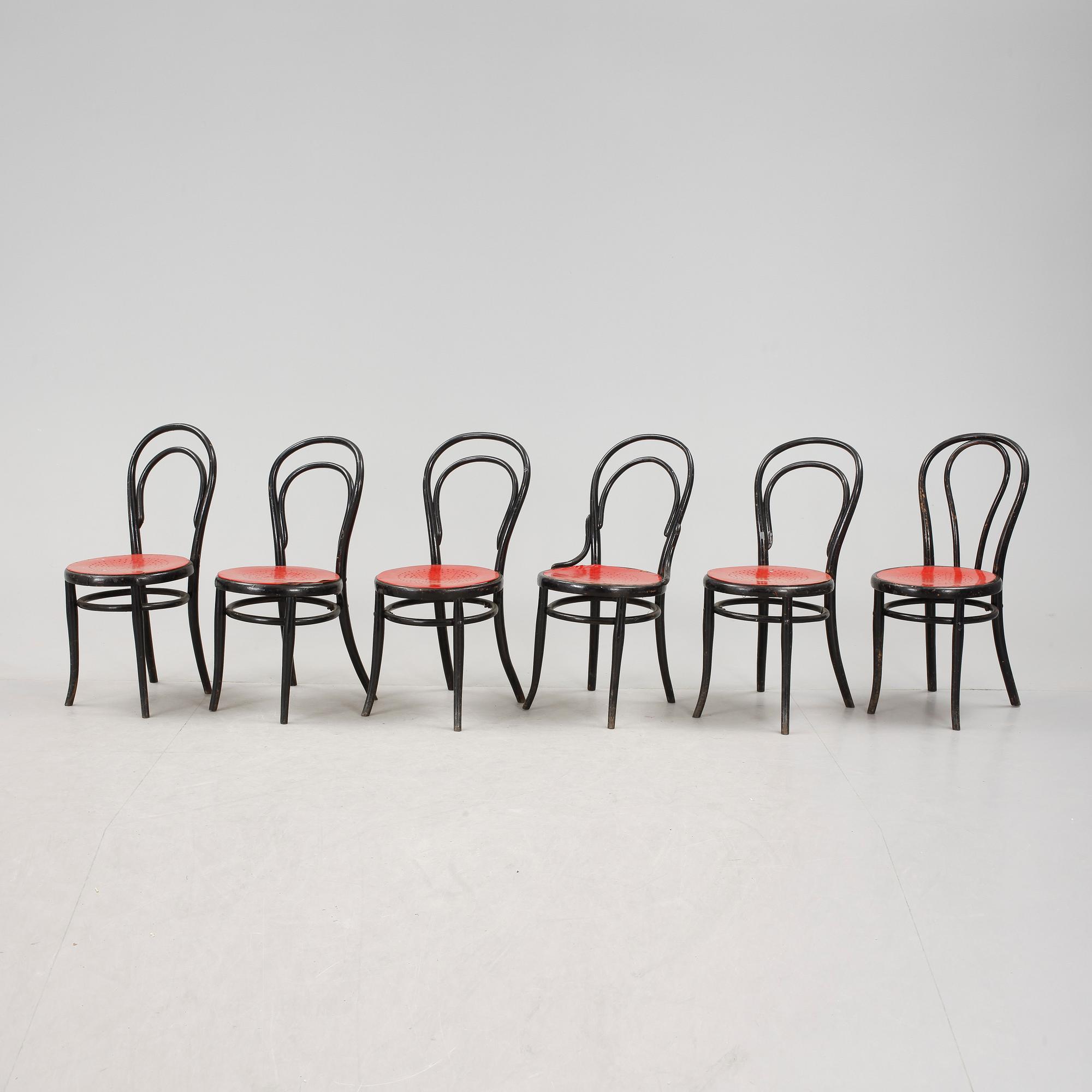 STOLAR, 6 st, Thonet, 1900-talets första hälft.