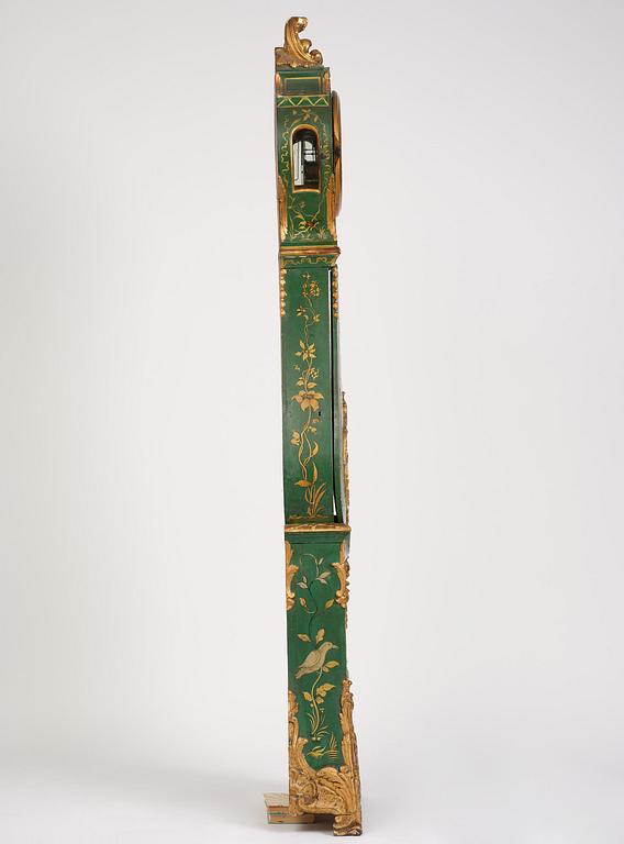 A rococo longcase clock by P. Ernst (watchmaker in Stockholm 1753-84).