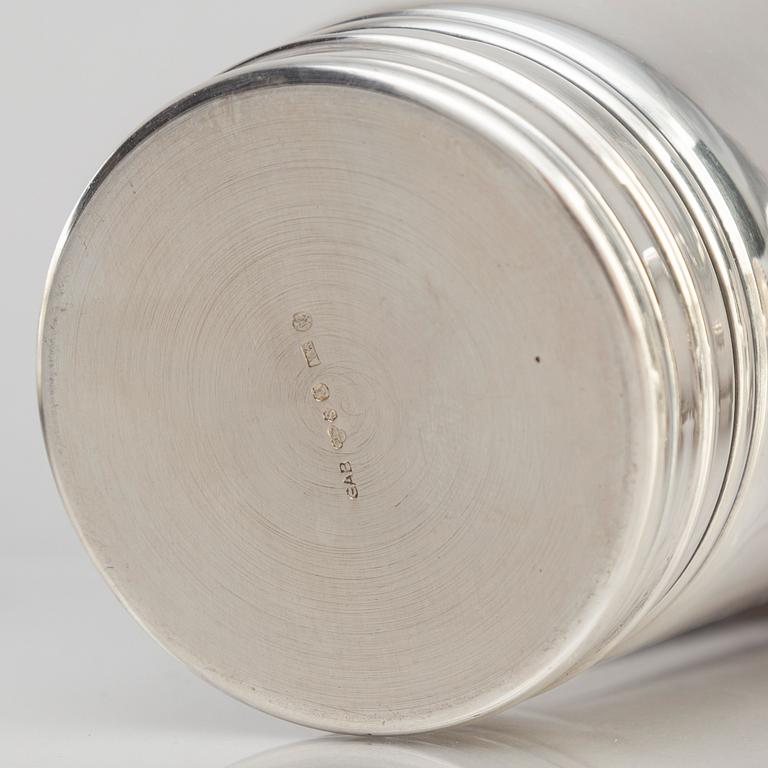 Ten Silver Beakers, 20th Century.