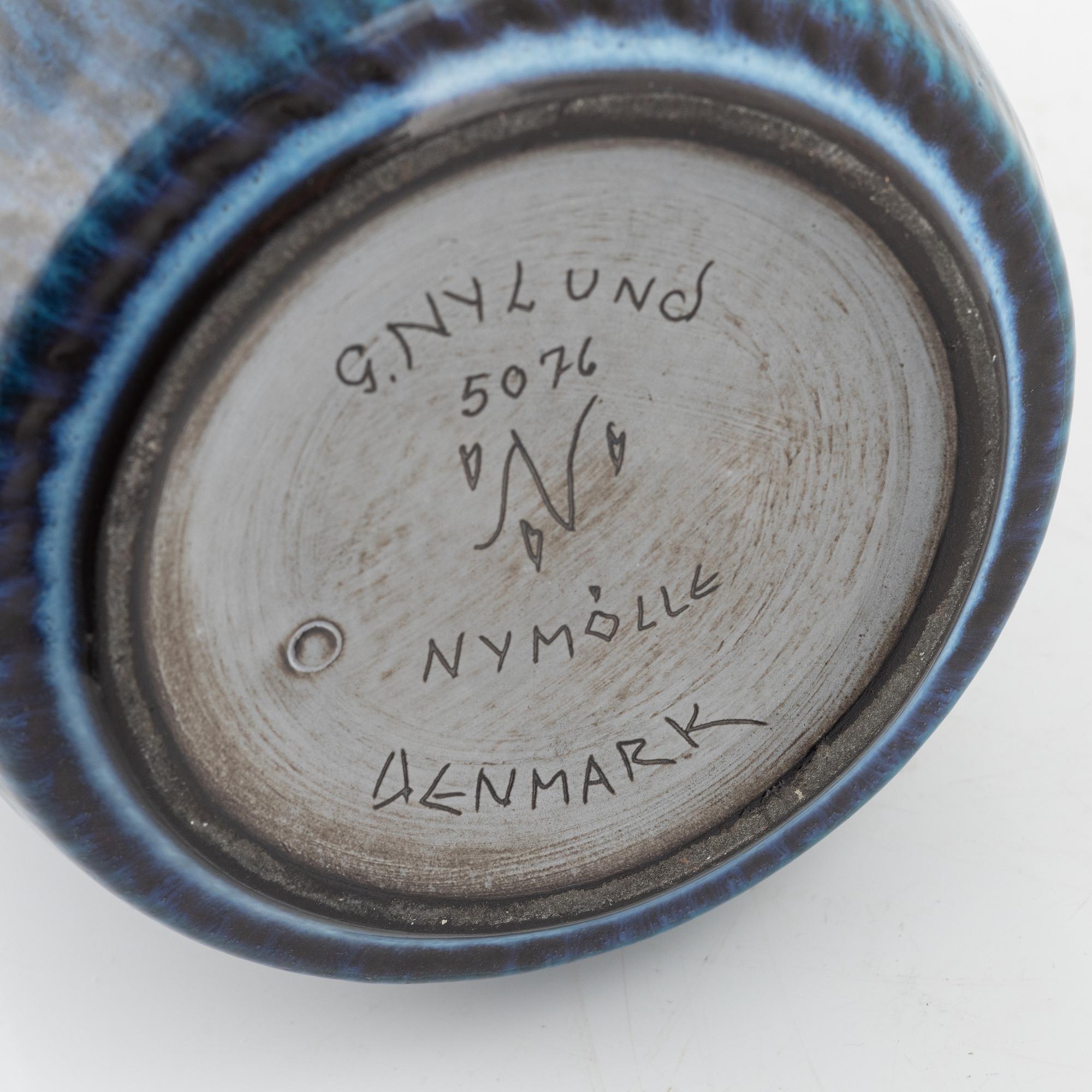 Gunnar Nylund, a stoneware vase, Nymølle, Denmark.