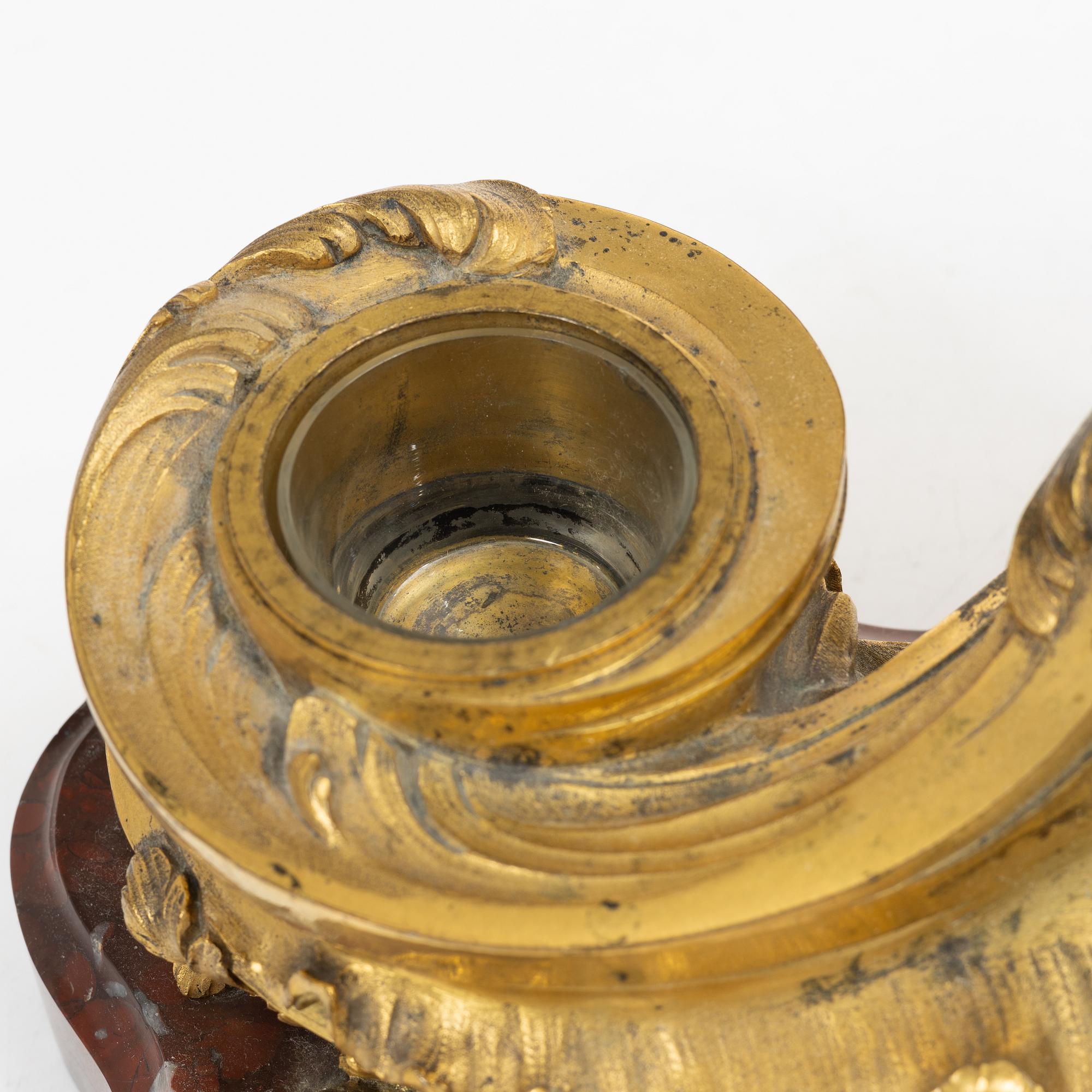 Inkstand, Louis XV style, Deniére, Paris, France, late 19th century.