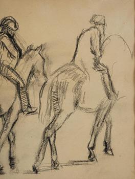 Edgar Degas, "Deux Cavaliers" (Two riders).