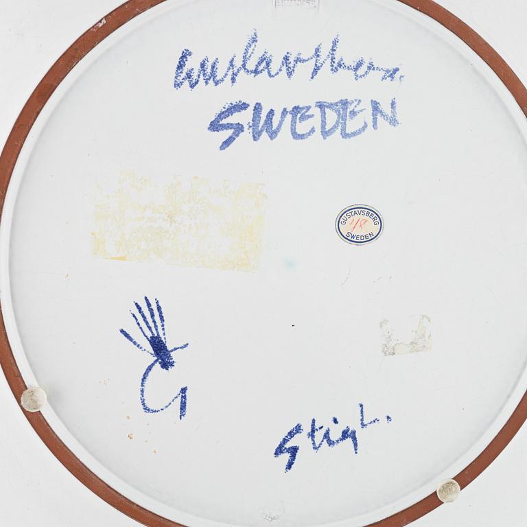 Stig Lindberg, an earthenware dish, Gustavsberg, Studio, Sweden.