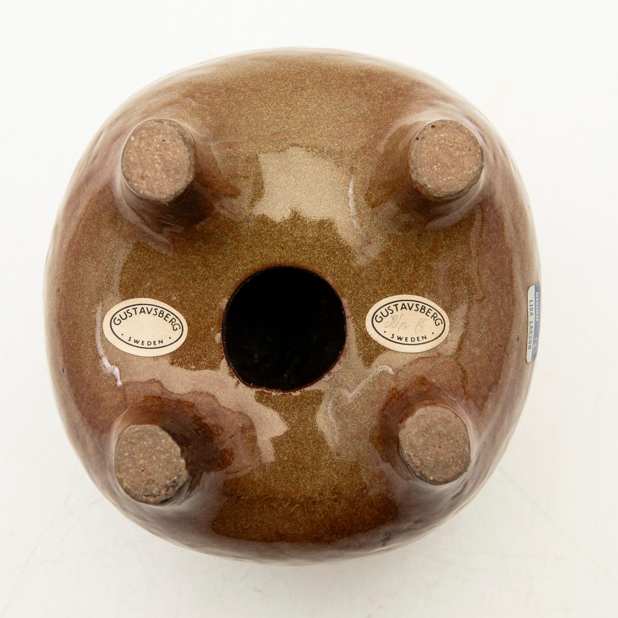 Lisa Larson, Figure, stoneware, "Bulldog", from the series "Stora zoo", Gustavsberg.