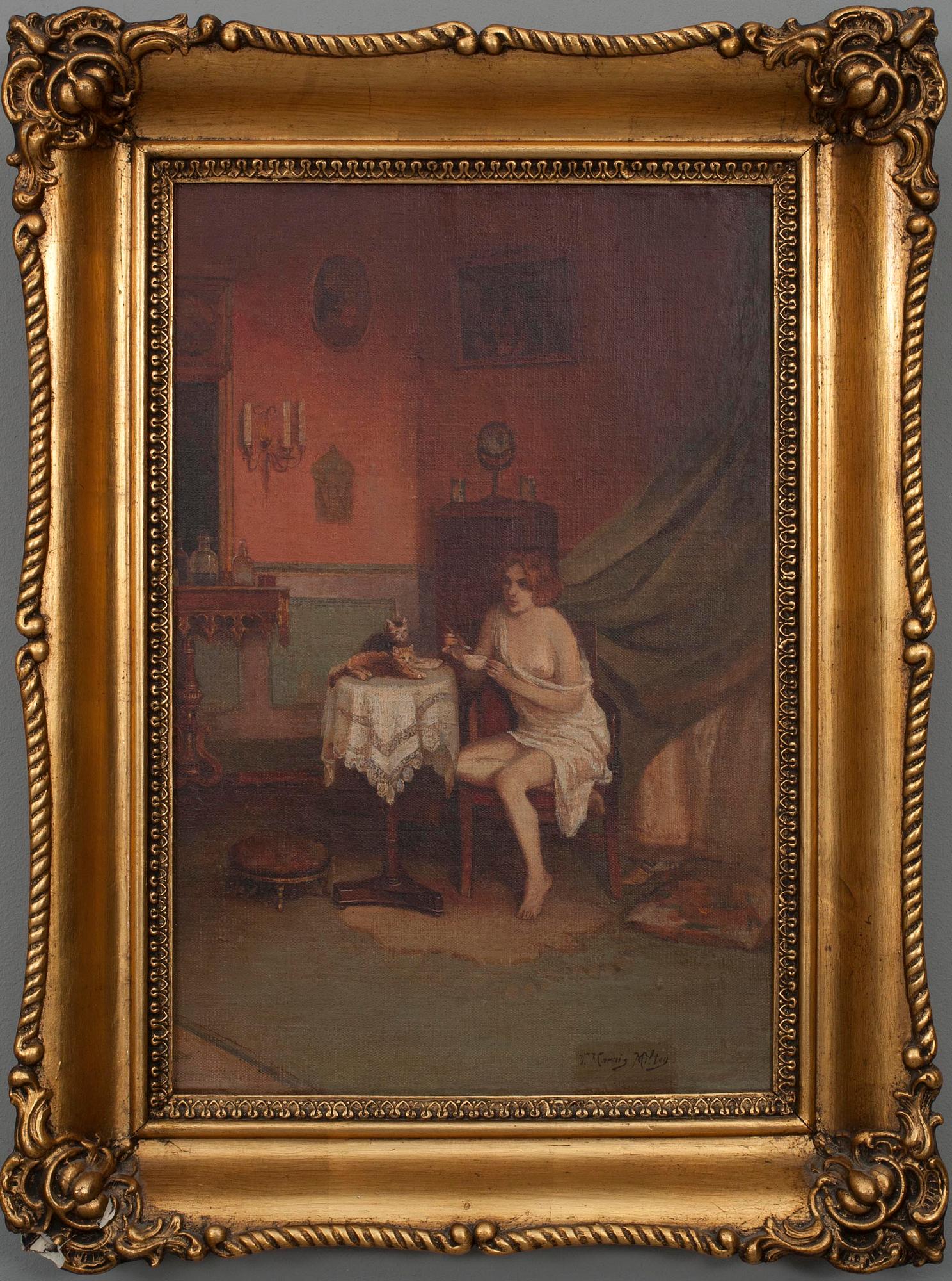 VICTOR MARAIS-MILTON (FRANKRIKE), olja på duk, sign.