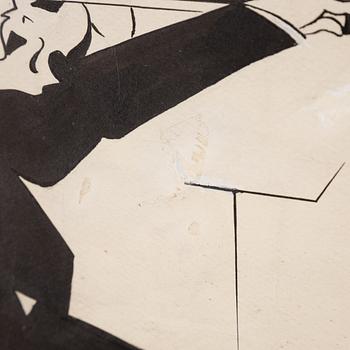 Einar Nerman, ink on paper, signed.